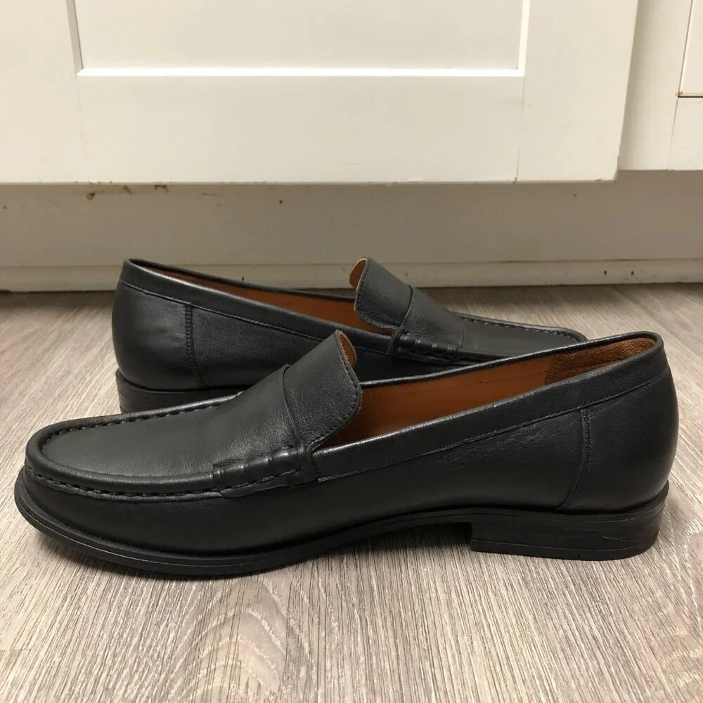 Miz Mooz Issy Flats Black Genuine Leather Loafers EU Size 41 Shoes Minimalist